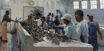 West Fraser art - Bluffton Oyster Factory Shuckers